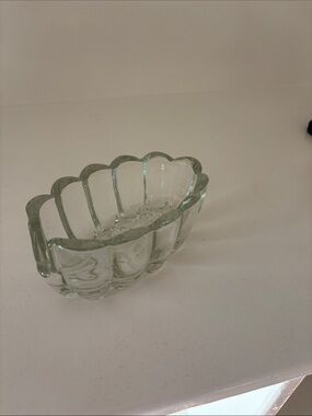 Princess House Clear Glass Scalloped Candy Dish